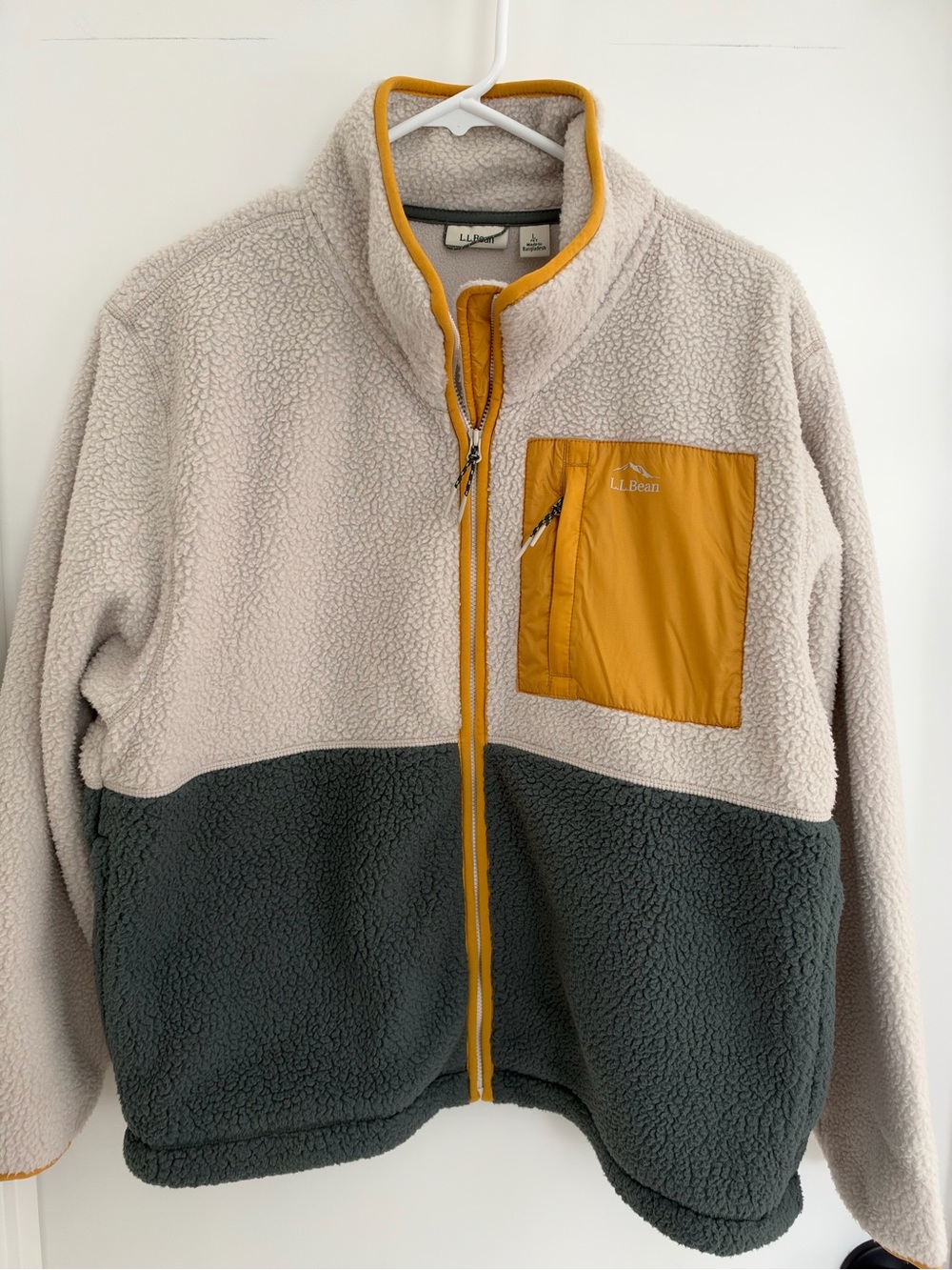 L.L. Bean Colorblock Sherpa Jacket in